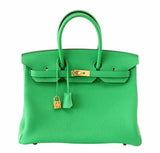 HermesBirkin 35 Bamboo Bag GHW