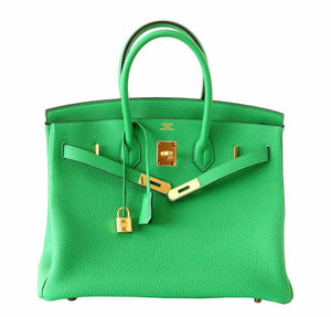 HermesBirkin 35 Bamboo Bag GHW