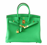 HermesBirkin 35 Bamboo Bag GHW