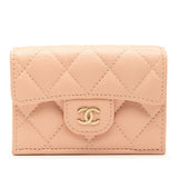 Chanel Coco Mark Matelassé Caviar Skin Trifold Wallet