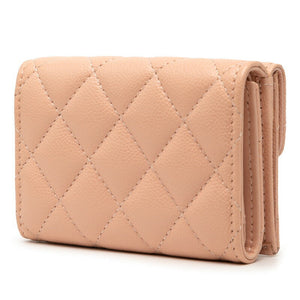 Chanel Coco Mark Matelassé Caviar Skin Trifold Wallet