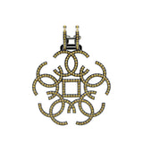 Chanel Metal Coco Mark Rhinestone Single Earring B17S
