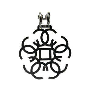 Chanel Metal Coco Mark Rhinestone Single Earring B17S