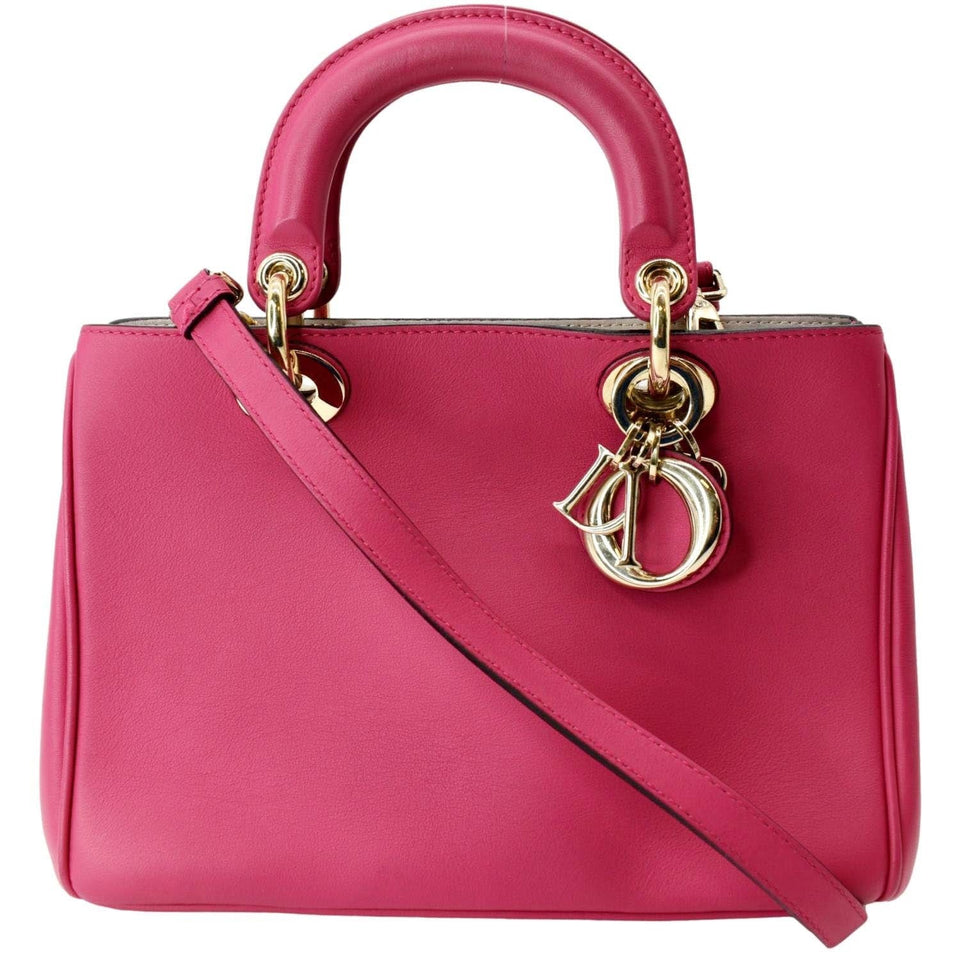 Christian Dior Diorissimo Leather Medium Tote Bag Pink