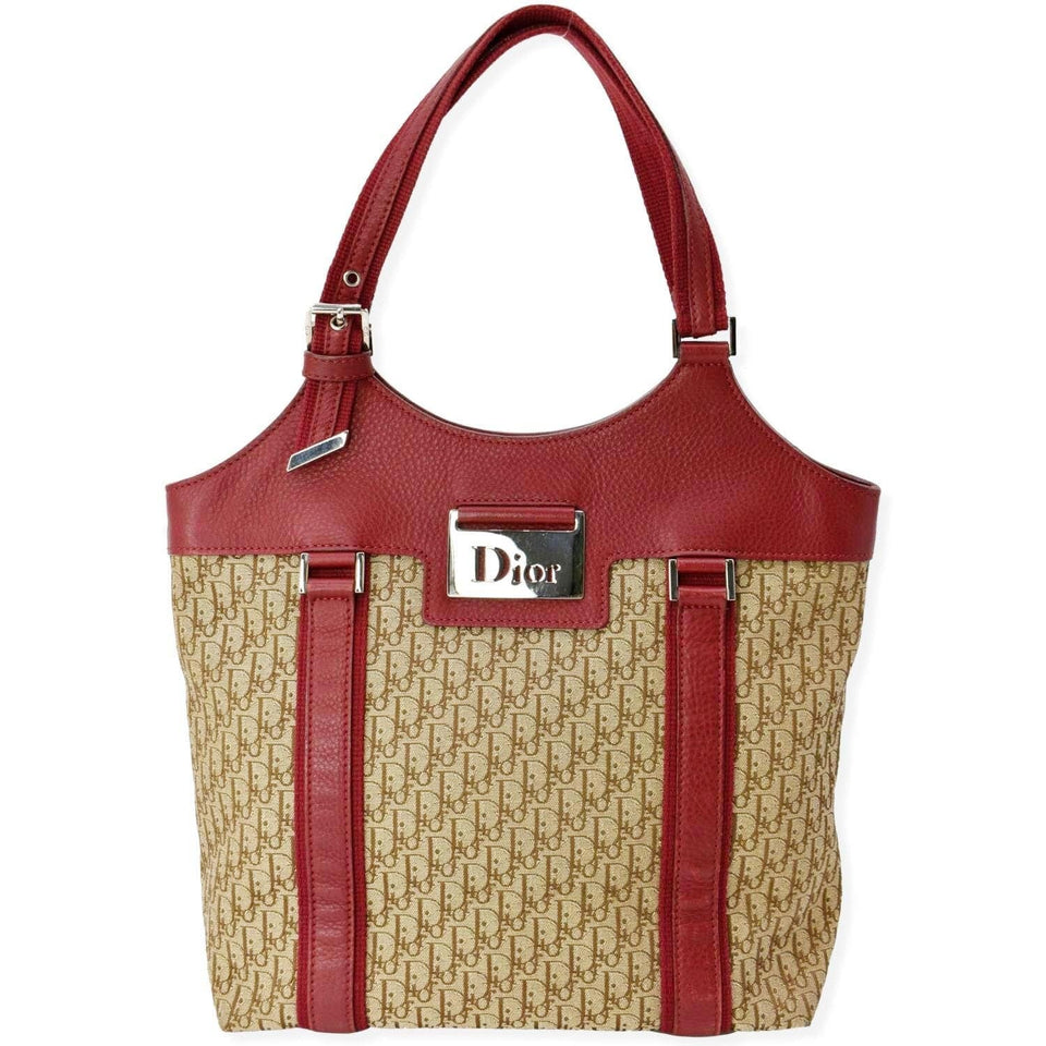 Christian Dior Street Chic Trotter Monogram Canvas Tote Bag Brown