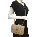 Christian Dior Dioraddict Studded Leather Crossbody Bag Light Pink