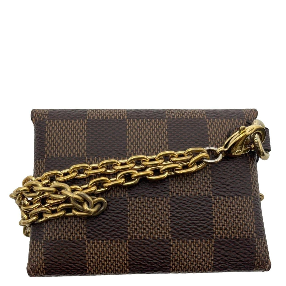 Louis Vuitton Kirigami Pochette Damier Ebene Clutch Brown