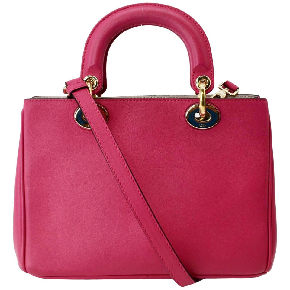 Christian Dior Diorissimo Leather Medium Tote Bag Pink
