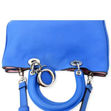 Christian Dior Diorissimo Leather Medium Tote Bag Blue