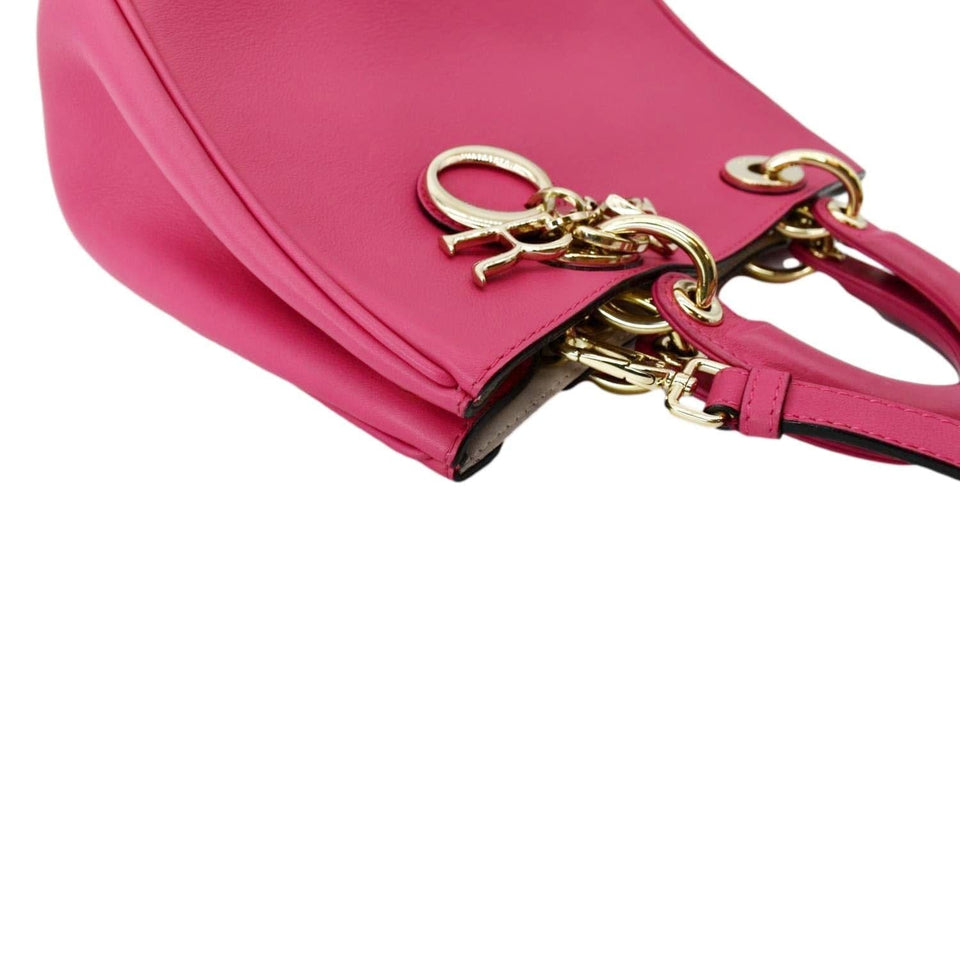 Christian Dior Diorissimo Leather Medium Tote Bag Pink