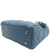 Christian Dior Mini Lady Dior Cannage Lambskin Leather Shoulder Bag Blue
