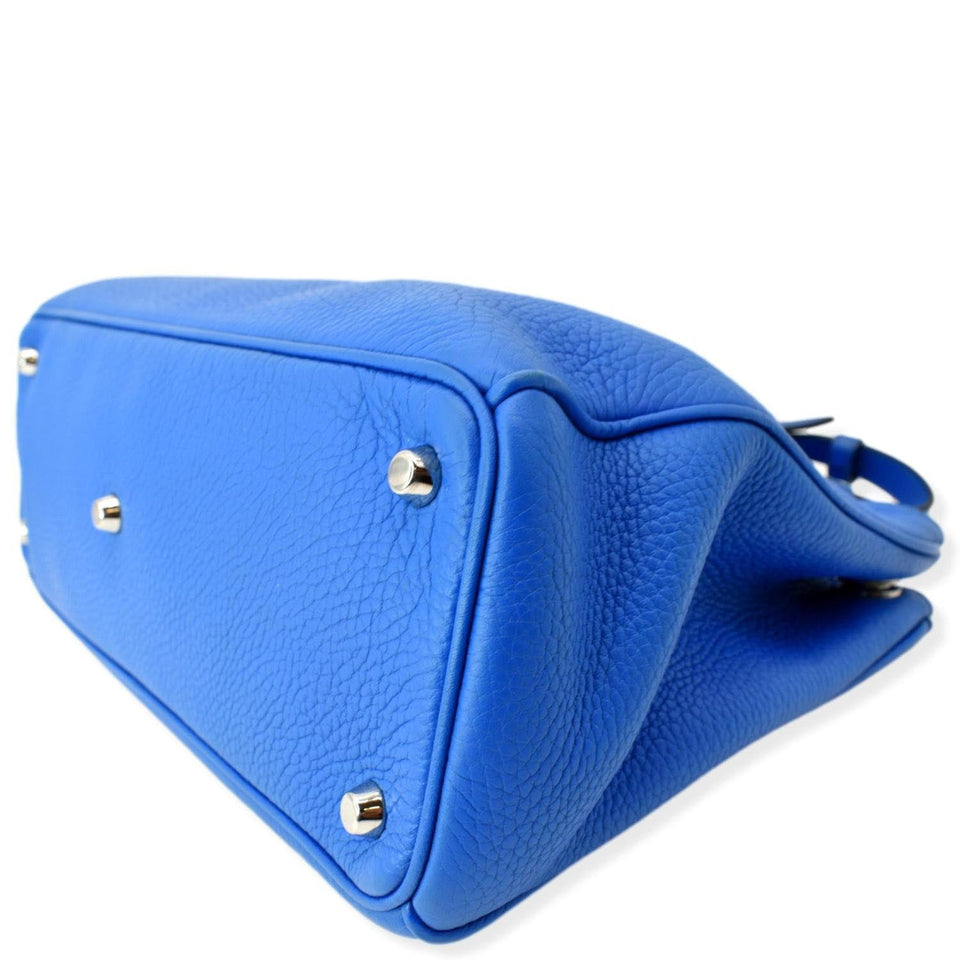 Christian Dior Diorissimo Leather Medium Tote Bag Blue