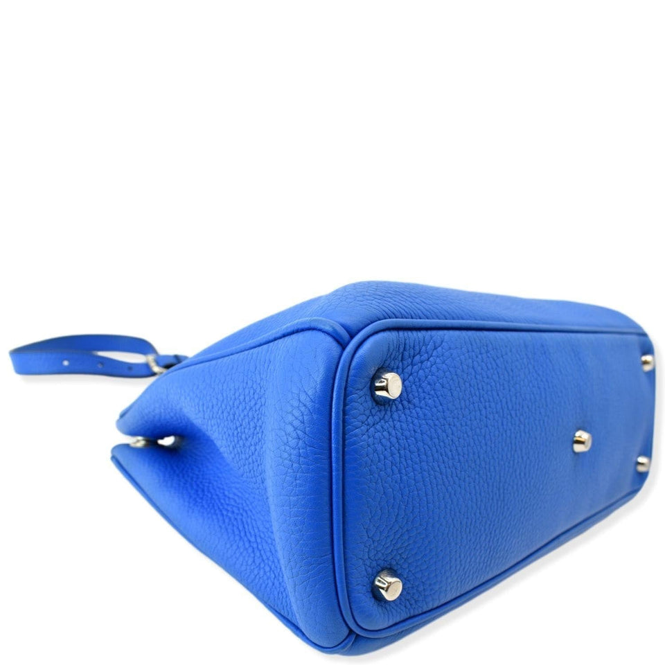Christian Dior Diorissimo Leather Medium Tote Bag Blue