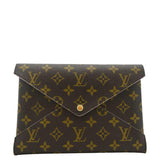 Louis Vuitton Kirigami Pochette Large Monogram Canvas Clutch Rose Ballerine