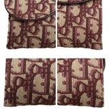 Christian Dior Saddle Oblique Crossbody Bag Burgundy