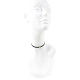 Dior Thin Black Ribbon Star Choker Necklace