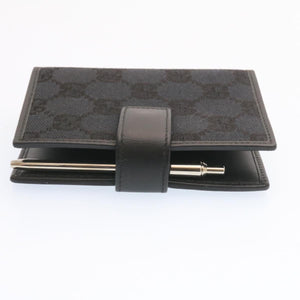Gucci GG Canvas Mini Notebook Cover Ballpoint Pen Black ds051