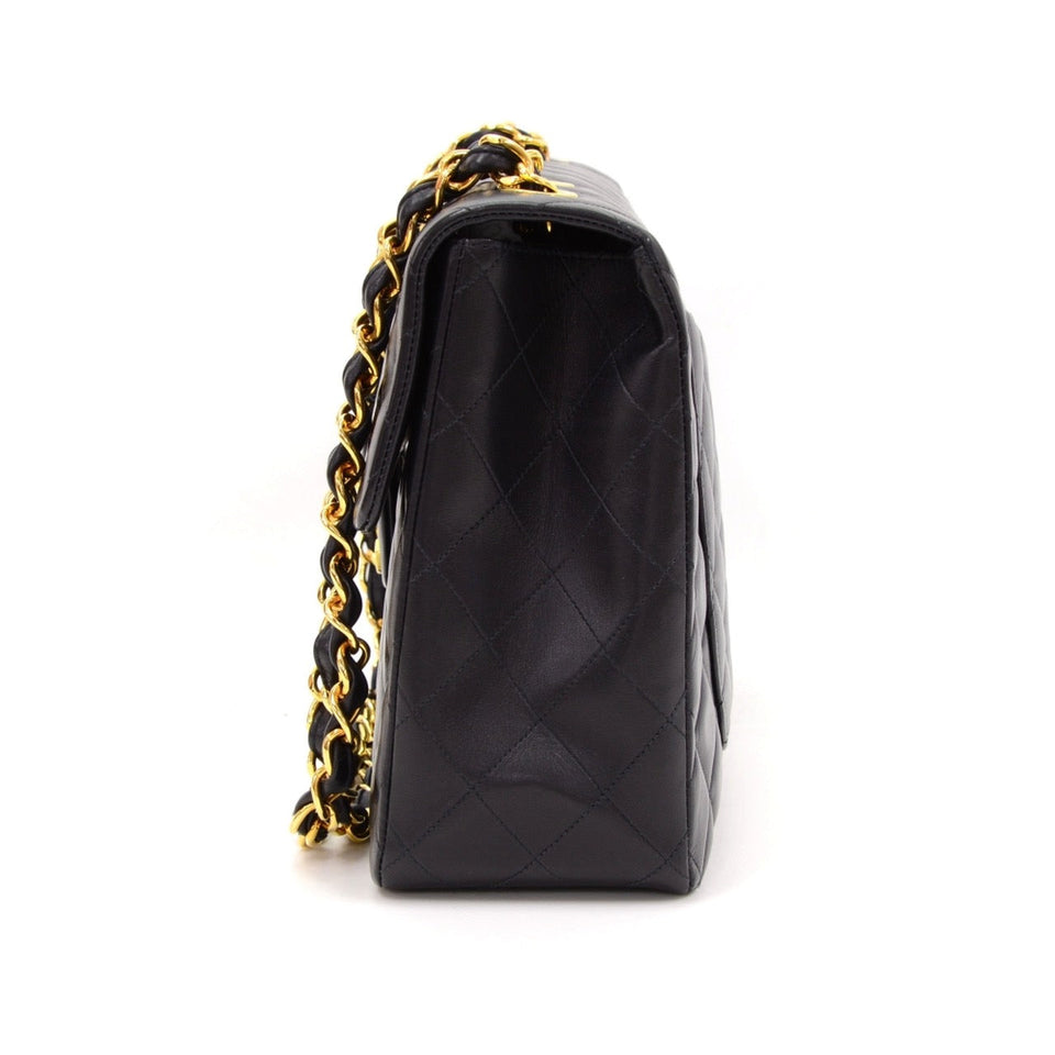 Chanel Quilted Lambskin Leather Maxi Bag