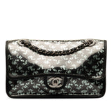 Chanel Coco Mark Black Lace Star Lace Calfskin and Vinyl Shoulder Bag
