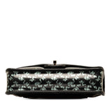 Chanel Coco Mark Black Lace Star Lace Calfskin and Vinyl Shoulder Bag