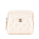 Chanel Coco Mark Matelasse Leather Coin Case