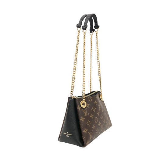 Louis Vuitton Surene BB Monogram Leather Noir Chain Shoulder Bag Black