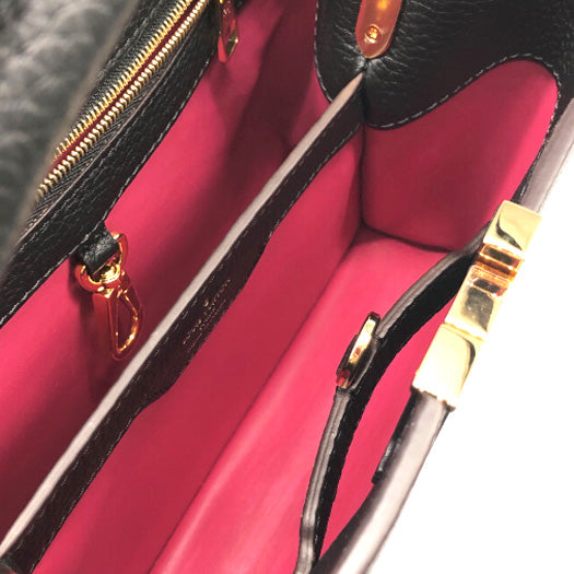 Louis Vuitton Capucines BB Taurillon Leather Noir 2way Handbag Shoulder