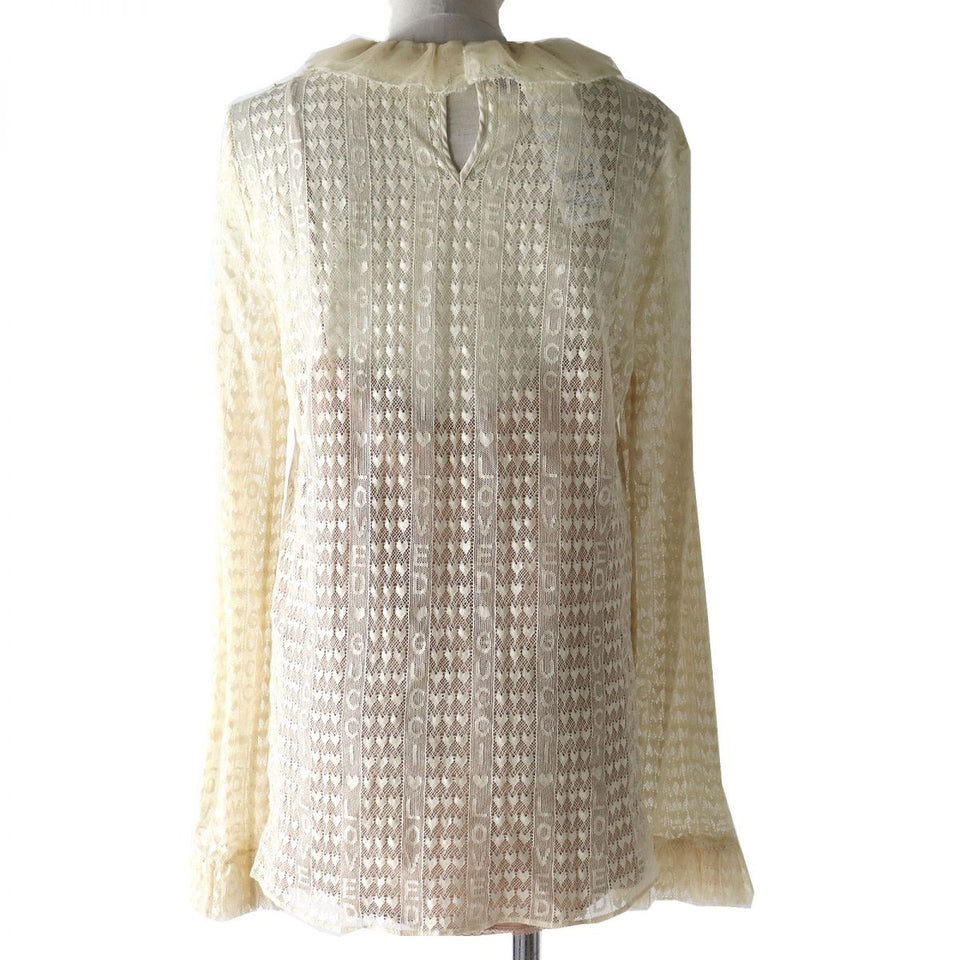 Gucci camisole Main: Cotton, Main: Nylon, Main: 76% acetate, Main: 24% silk light beige Women 44