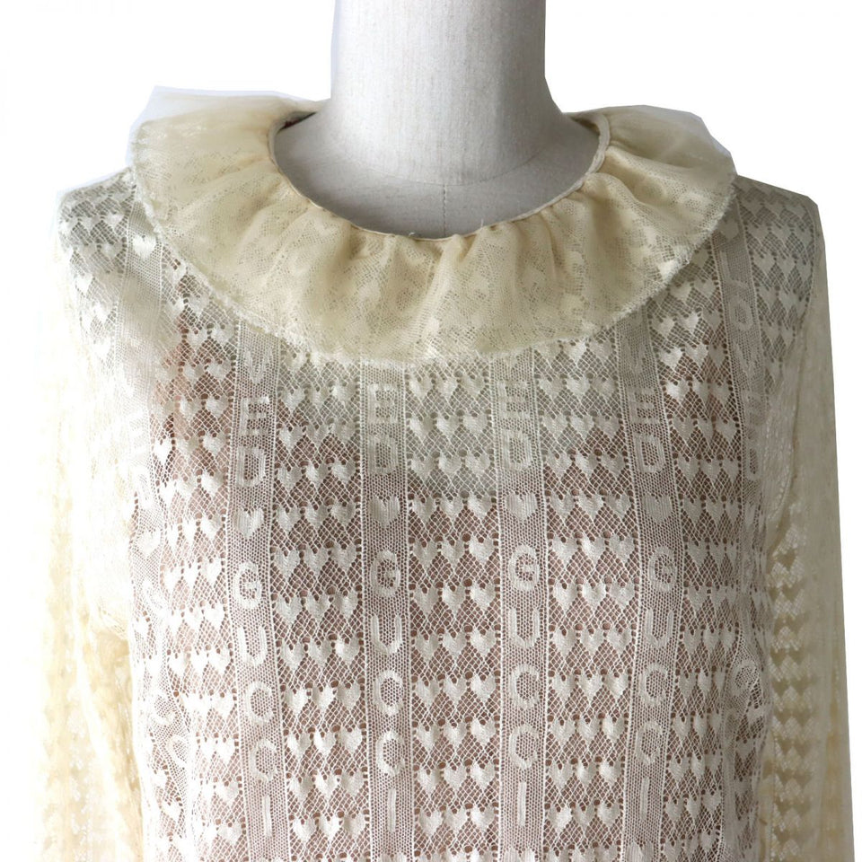 Gucci camisole Main: Cotton, Main: Nylon, Main: 76% acetate, Main: 24% silk light beige Women 44