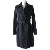 Burberry trench coat Outer: 100% cotton, Lining: cotton, Sleeve lining: cupra, Part: cowhide, Liner: 100% wool black Women 36