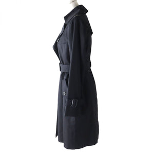 Burberry trench coat Outer: 100% cotton, Lining: cotton, Sleeve lining: cupra, Part: cowhide, Liner: 100% wool black Women 36