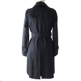 Burberry trench coat Outer: 100% cotton, Lining: cotton, Sleeve lining: cupra, Part: cowhide, Liner: 100% wool black Women 36