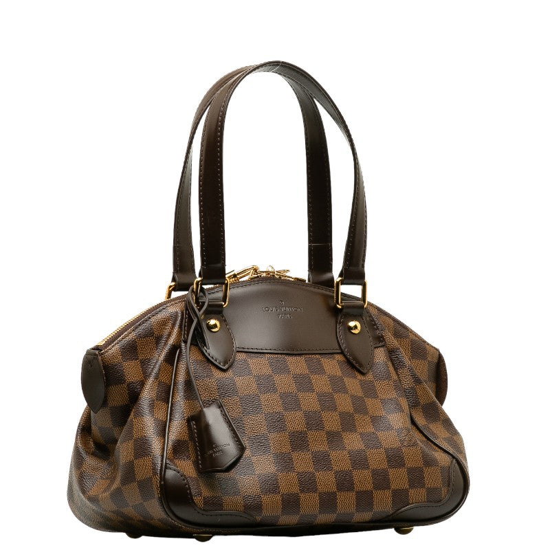 Louis Vuitton Verona PM Handbag Brown PVC Leather Louis Vuitton