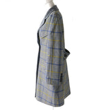 Burberry coat Outer: 95% wool, Outer: 4% cashmere, Outer: 1% other, Lining: 100% viscose (rayon) Gray x multicolor Women 34