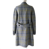 Burberry coat Outer: 95% wool, Outer: 4% cashmere, Outer: 1% other, Lining: 100% viscose (rayon) Gray x multicolor Women 34