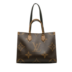 Louis Vuitton Monograms Giant Reverse Handbag PVC/Leather Brown