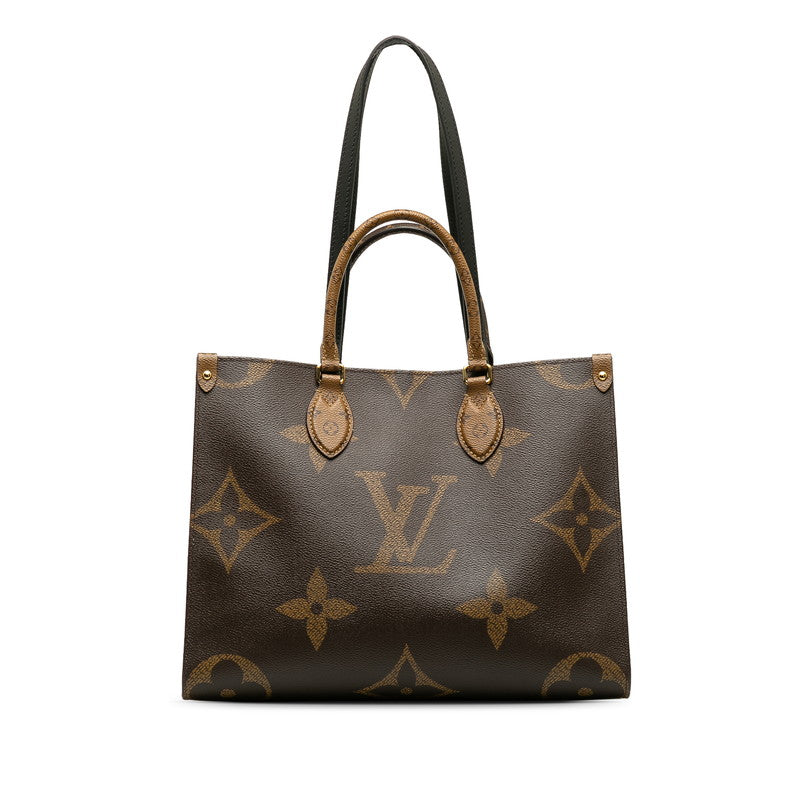 Louis Vuitton Monograms Giant Reverse Handbag PVC/Leather Brown