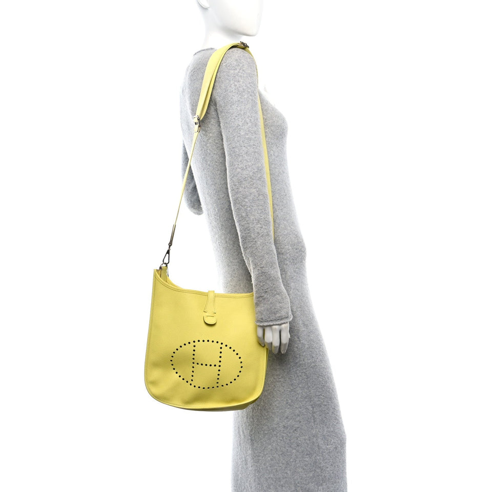 Hermes Epsom Evelyne III PM Lime