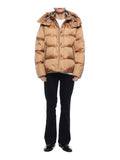 Luxury Burberry Detachable Sleeve Hooded Padding Beige