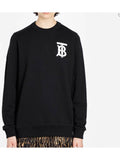 Luxury Burberry Monogram Motif Crew Neck Sweatshirt Black