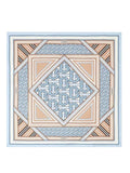 Luxury Burberry TB Check Printing Silk Muffler Blue Brown