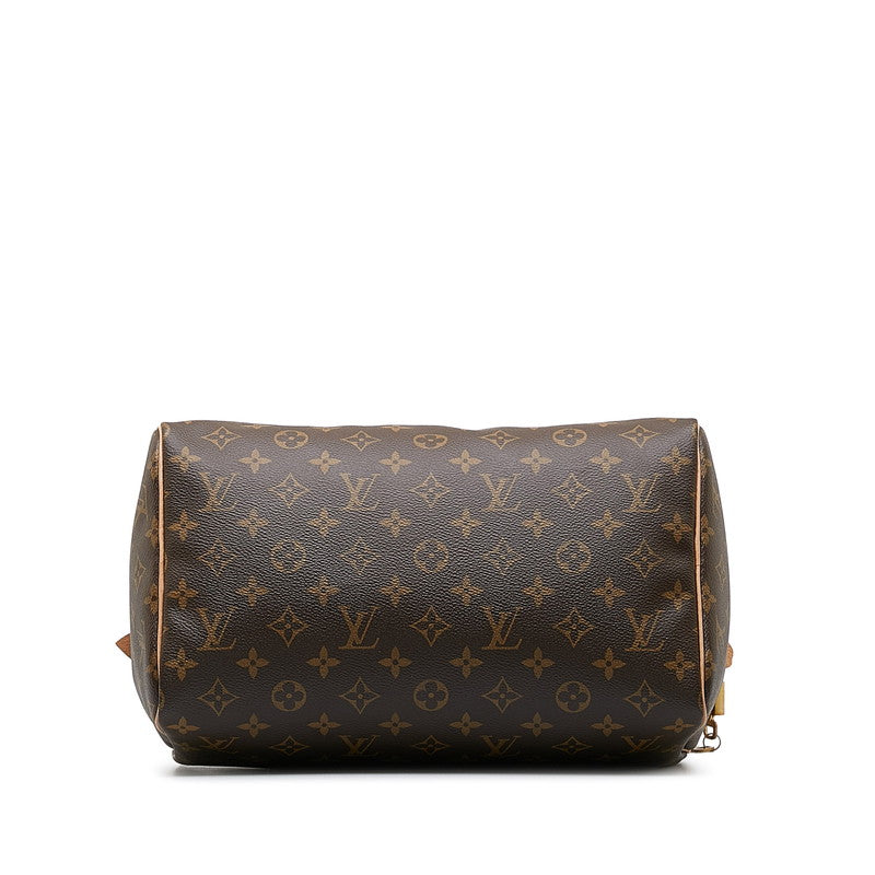 Louis Vuitton Monogram Handbag Leather Brown