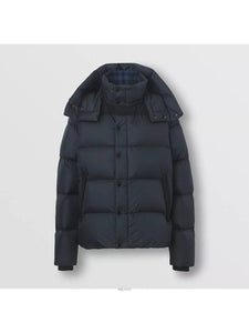 Luxury Burberry Detachable Sleeve Hooded Padding Navy