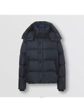 Luxury Burberry Detachable Sleeve Hooded Padding Navy