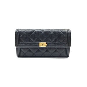 Chanel Boy Caviar Long Wallet