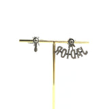 Dior J'ADior Asymmetrical Bee Silver Earrings
