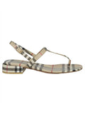 Luxury Burberry Vintage Check Lambskin Sandals Archive Beige