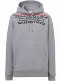 Luxury Burberry Location Cotton Hoodie Grey