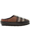 Luxury Burberry House Check Flat Slippers Brown