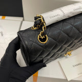 Chanel Classic Medium Flap Bag Black Caviar Gold – Bags Junction